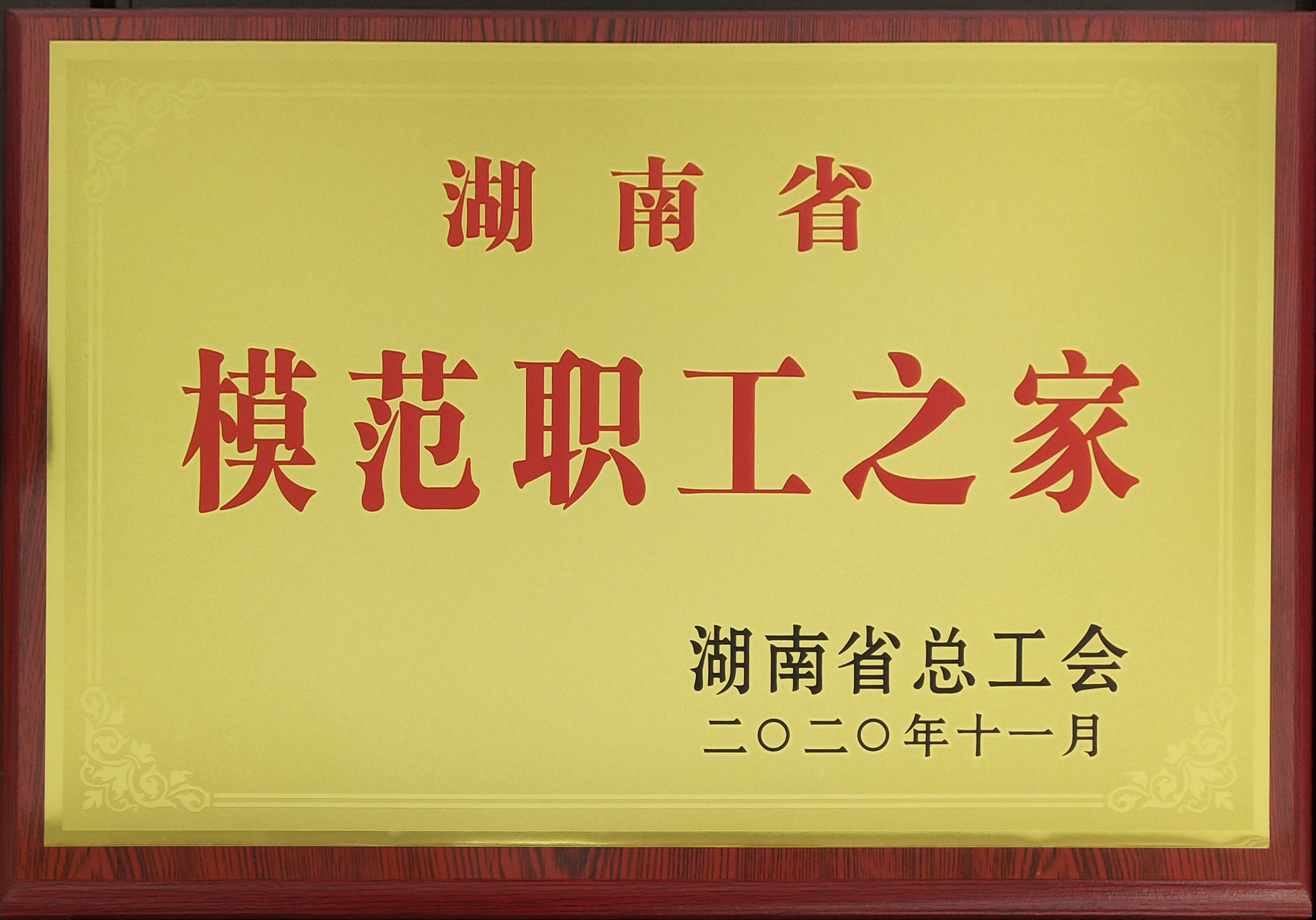 湘潭恒欣】工會被命名為“湖南省模范職工之家”